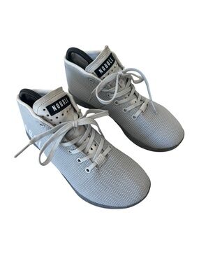 NOBULL Cool Grey Mid Trainers with a durable SuperFabric upper womens size 9